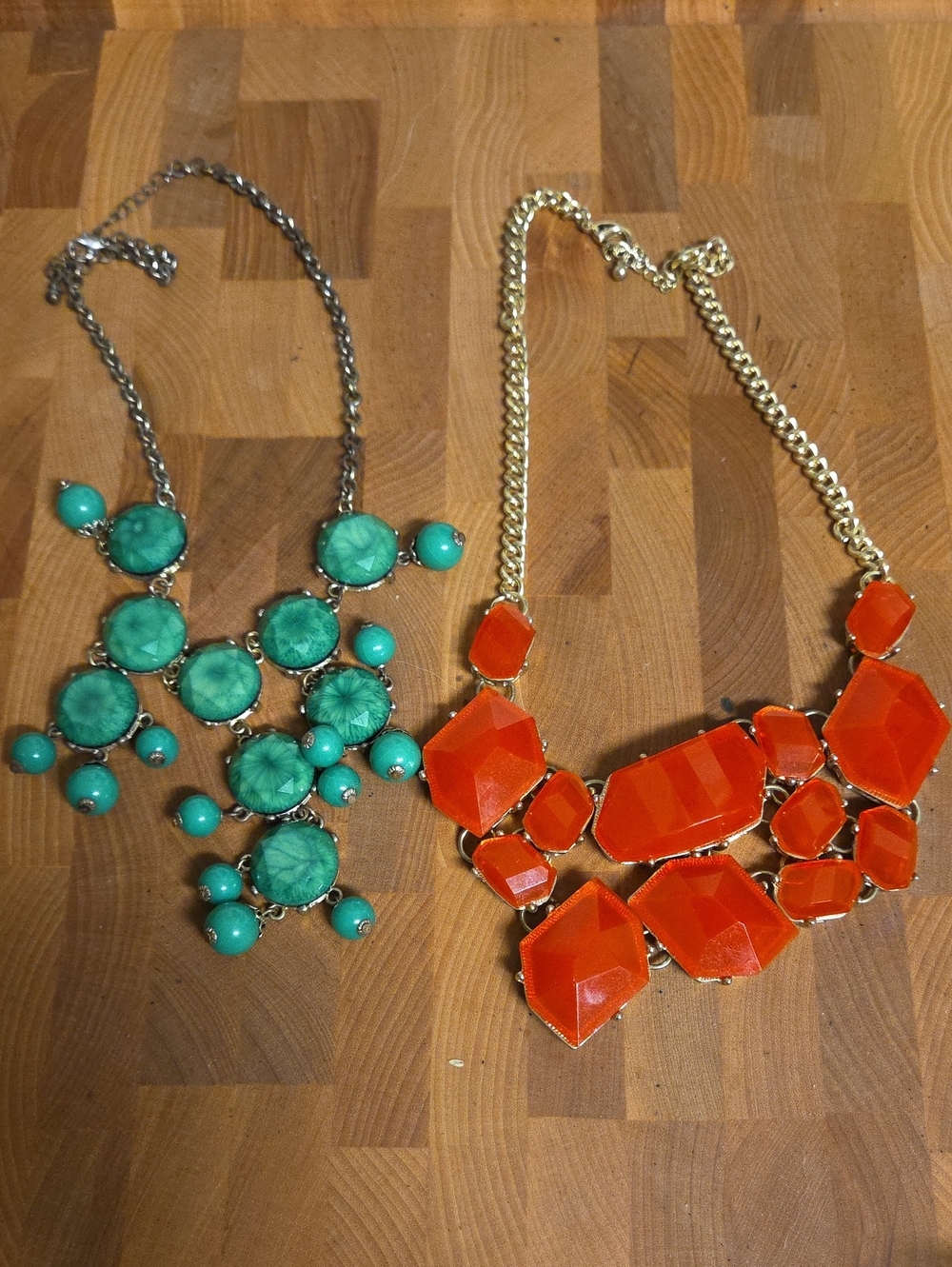 Turquoise Statement Bib Necklace - Unbranded